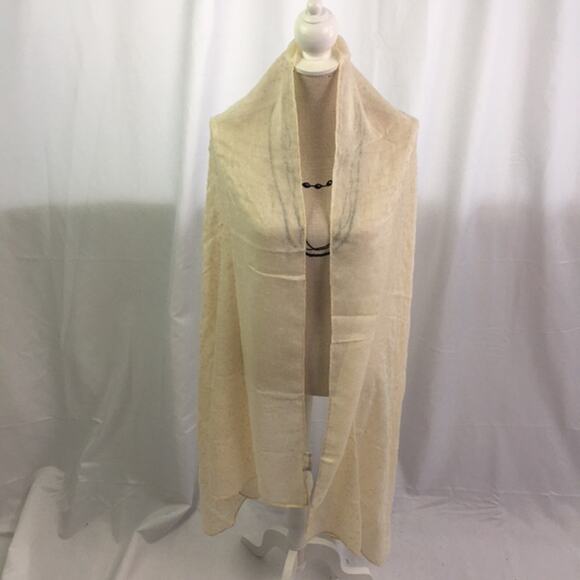 Collection 18 Solid Flocking Scarf Cottage Cream - Picture 1 of 15
